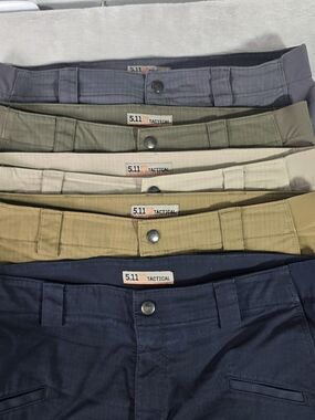Lot Of 5 5.11 Tactical Pants Cargo 36x34